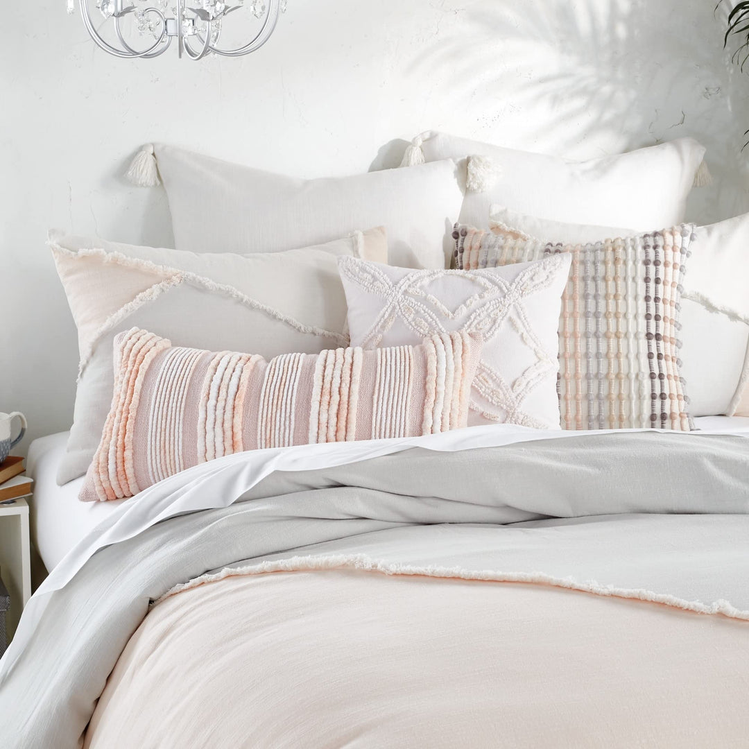 Space-Dyed Tufted Decorative Pillow Blush Single - Diamond Home USA