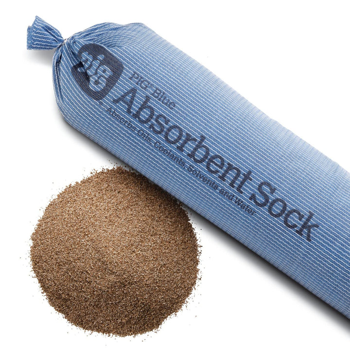 New Pig Blue Absorbent Sock Heavy Sock Forms Barrier & Prevents Spills from - Diamond Home USA