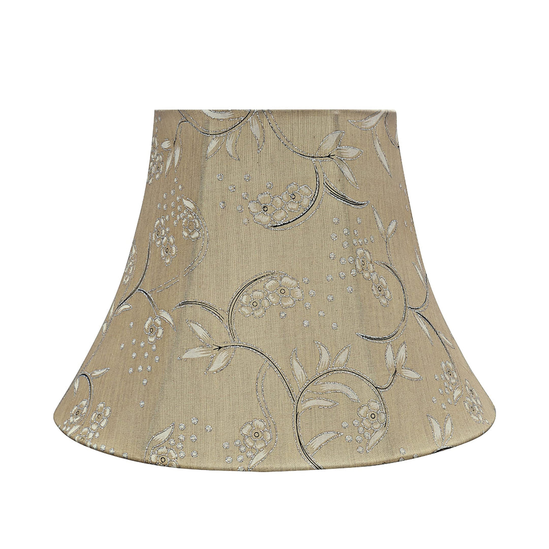 Bell Shaped Spider Construction Lamp Shade In Light Gold (7" X 13" 9 1/2")