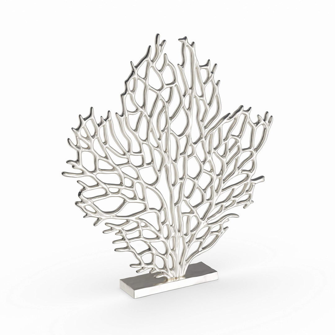 Aluminum Coral Accent Black Silver Acacia Metal - Diamond Home USA