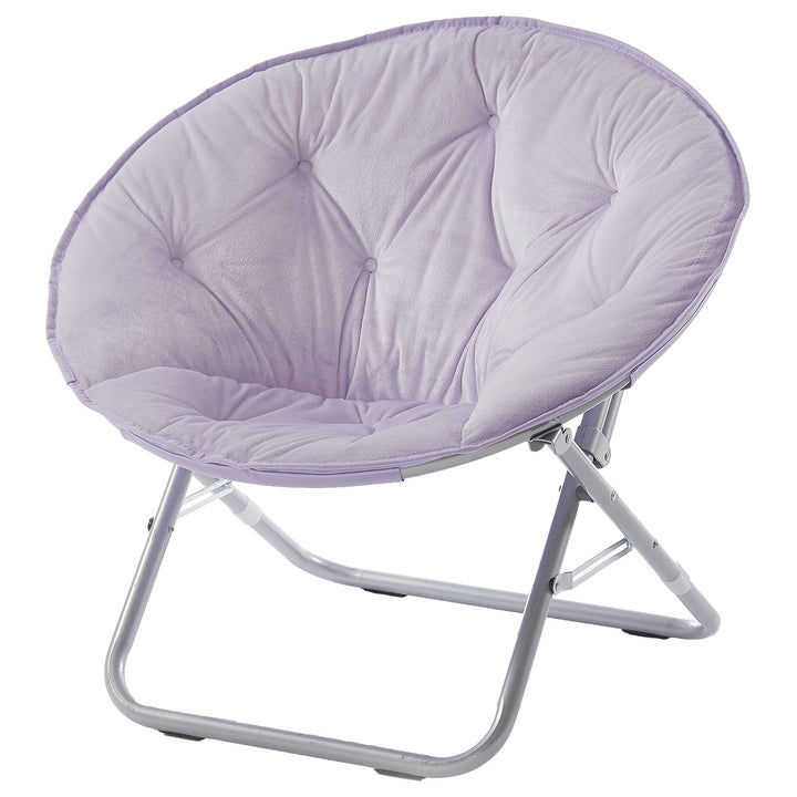 Urban Lifestyle Micromink Foldable Saucer Chair Lavender