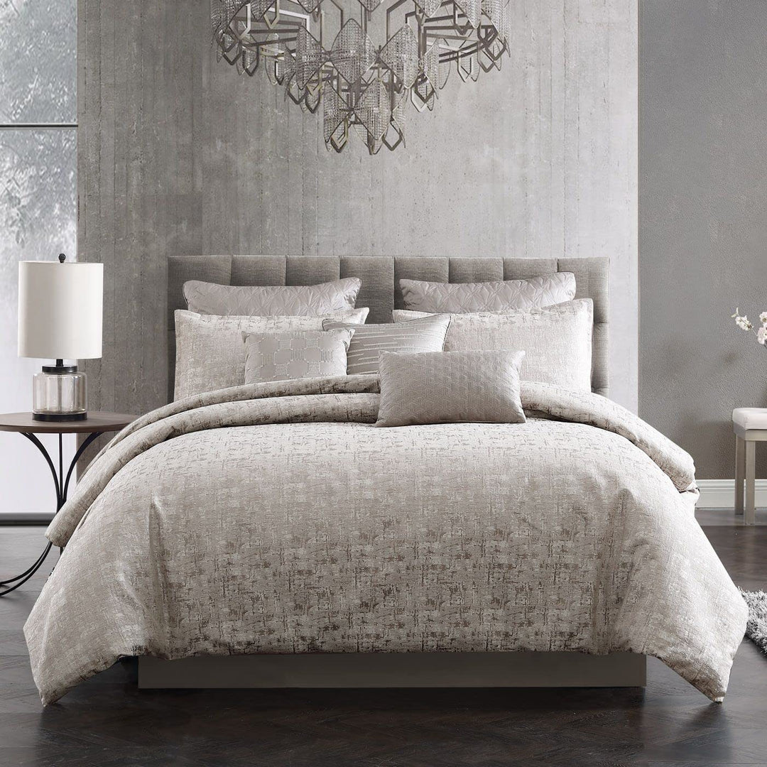 Riverbrook Home 100% Polyester Comforter Set Queen Genoa - Gray 9 Piece Set Grey - Queen