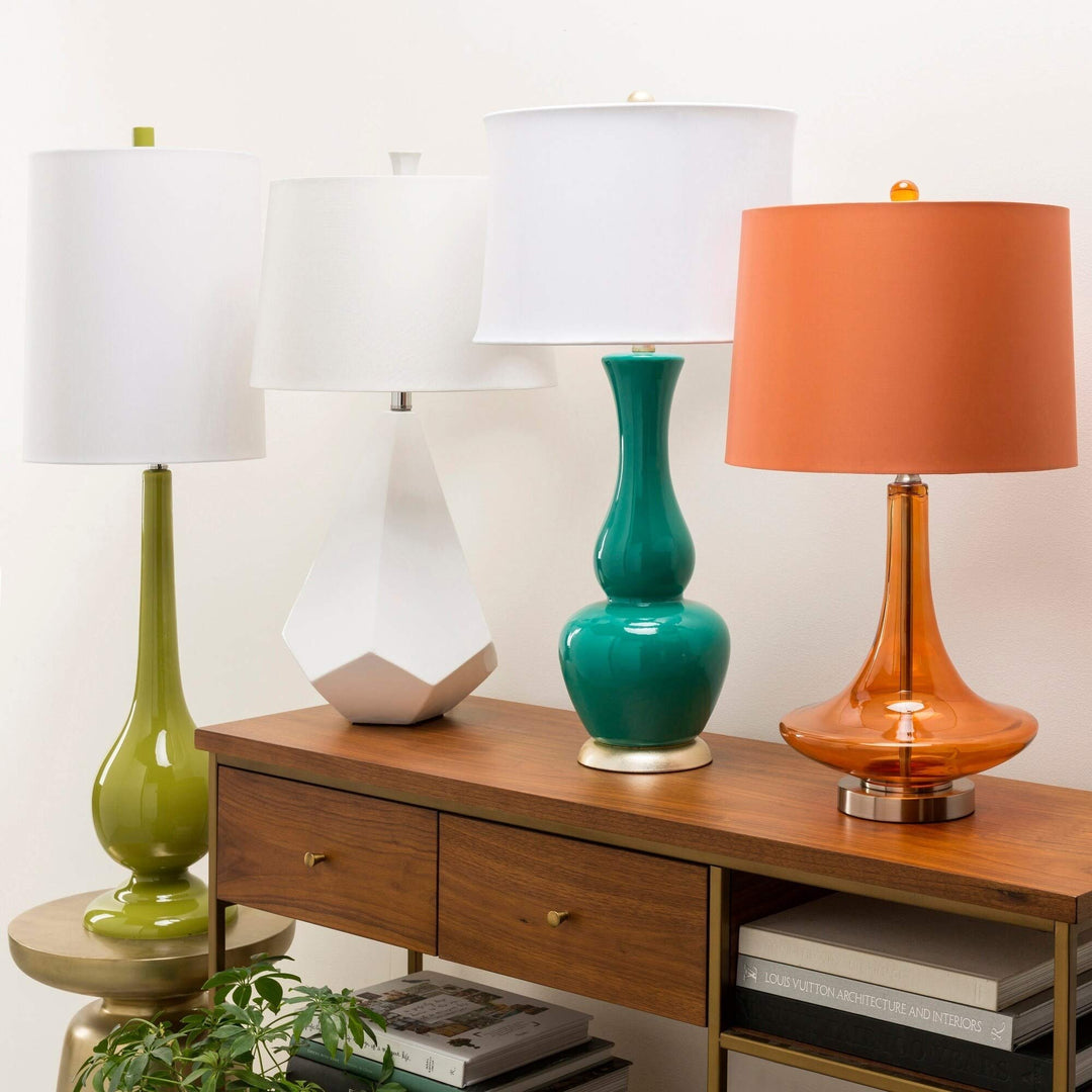 Modern Solid Orange Table Lamp Contemporary Transitional - Diamond Home USA