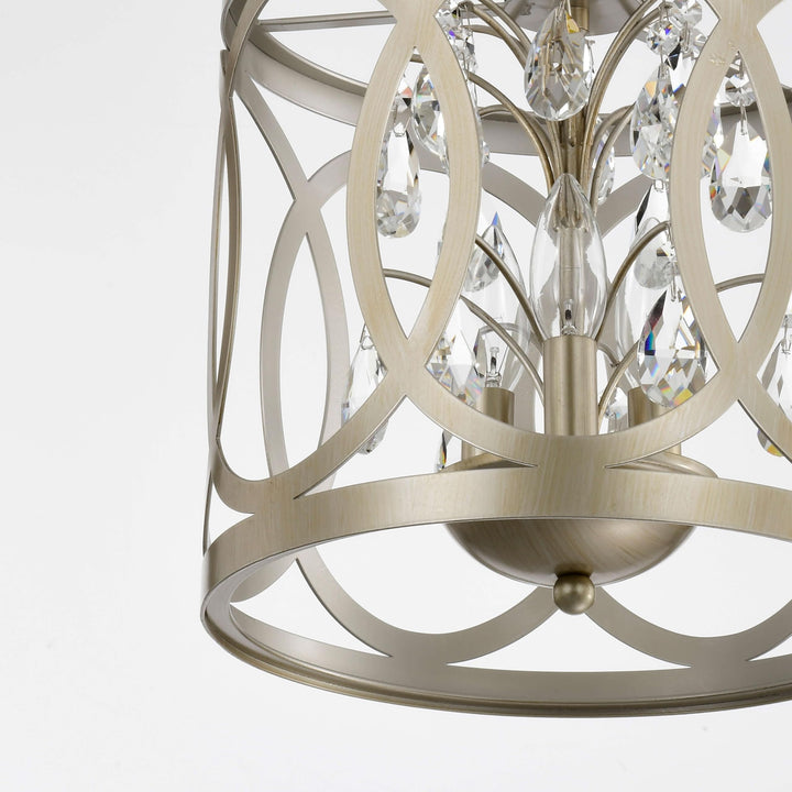 The Lighting Store Aurelia 3-light Light Gold with Bronze Metal Cage Drum - Diamond Home USA