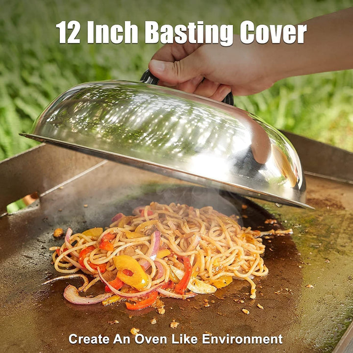 30-Piece Griddle Cleaning and Grilling Accessories Kit Black Metal - Diamond Home USA