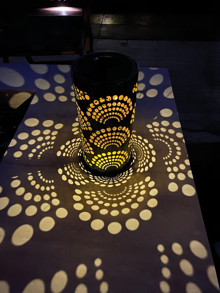 Sunset Vista Designs Solar Collection-Hanging Metal Lantern with Light 9-Inch - Diamond Home USA