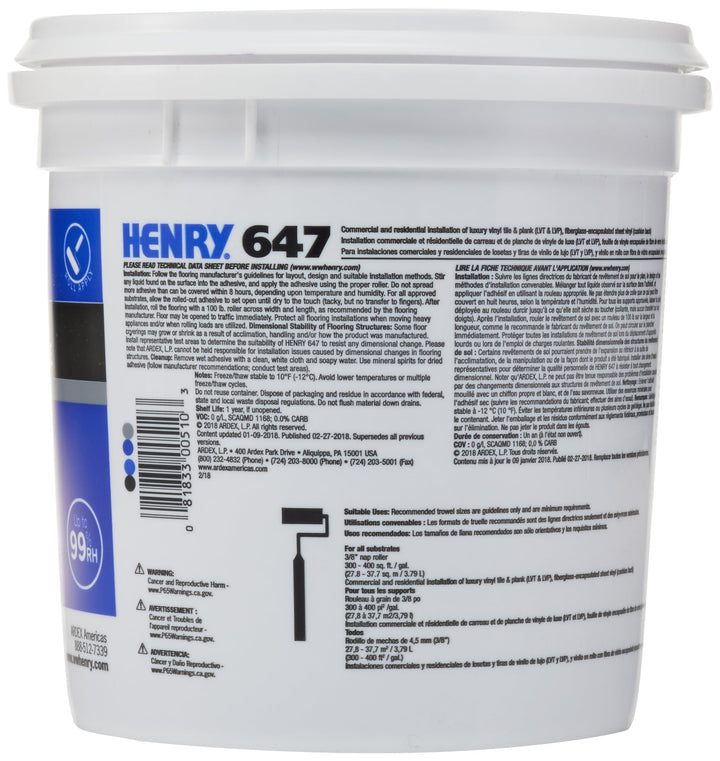 Henry Adhesive Floor Vinyl 1GA 32080 - Diamond Home USA