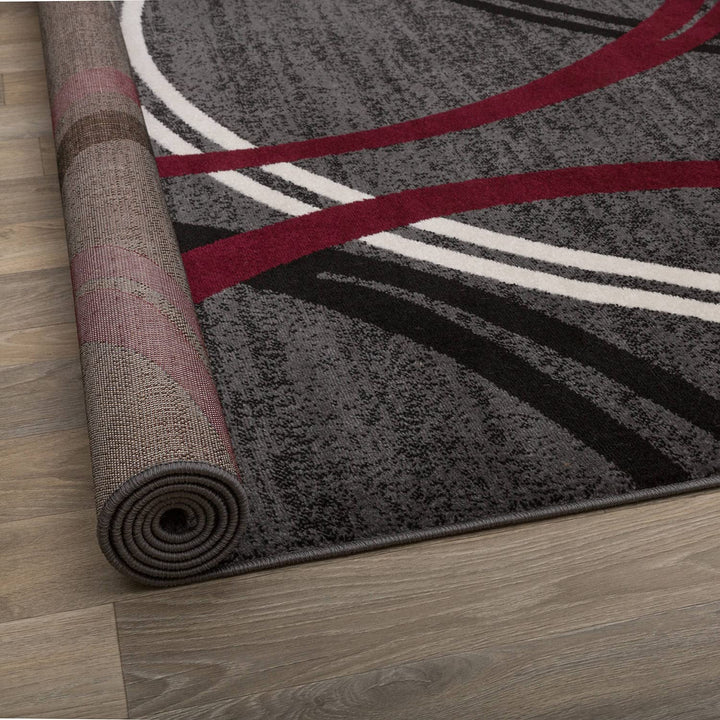 Rugshop Contemporary Abstract Circles Design Area Rug