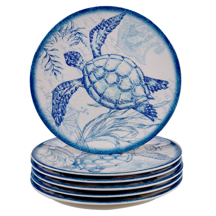 Certified International Oceanic 12 piece elamine Dinnerware Set Service for 4 - Diamond Home USA