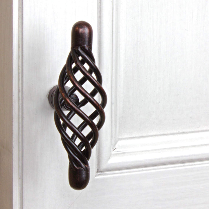 3-inch Oil Rubbed Bronze T-Handle Birdcage Cabinet Knobs (Pack of 10) Metal - Diamond Home USA