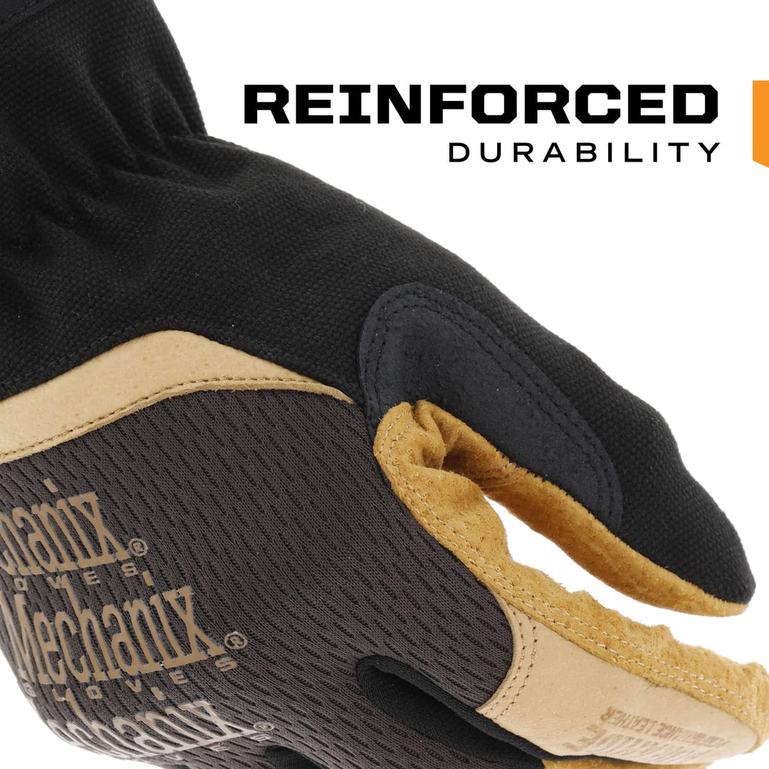 Mechanix Wear: Durahide Leather FastFit Work Glove with Elastic Cuff for - Diamond Home USA