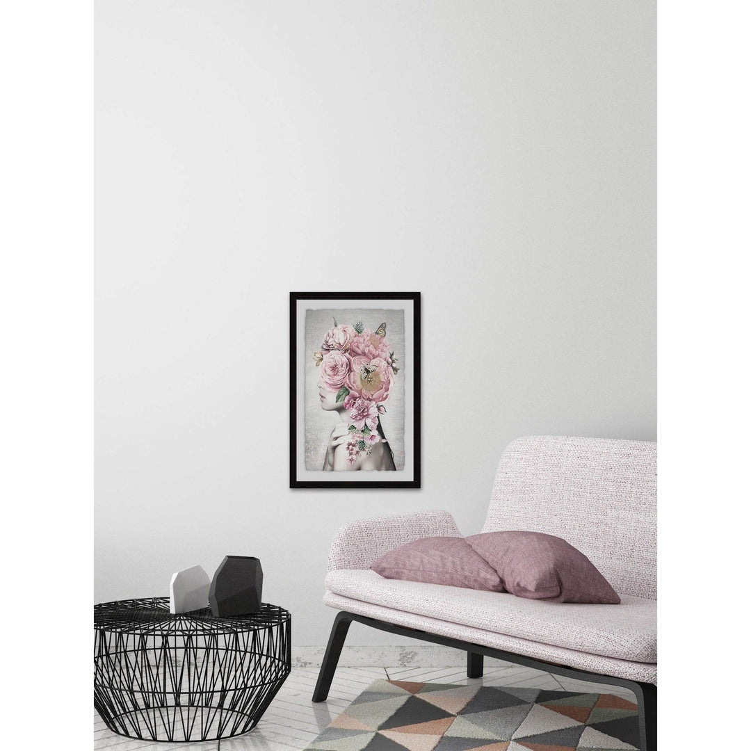 Marmont Hill - Handmade Floral Hair Framed Print 8 x 12 - Diamond Home USA