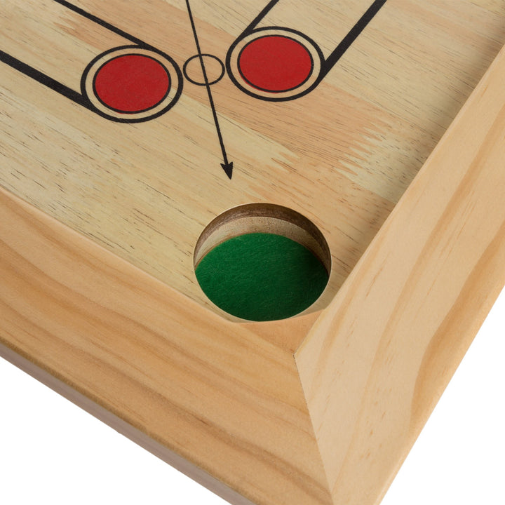 Hey! Play! Carrom oard Game - Wooden Strike and Pocket Game Set with Group of - Diamond Home USA