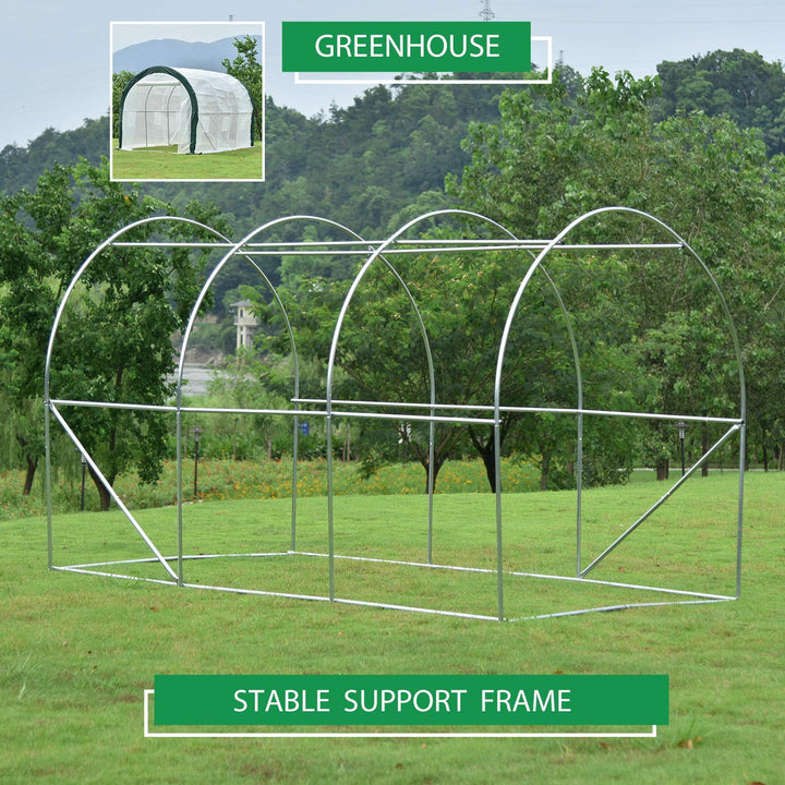 Aoodor Patio Greenhouse Walk-in Tunnel 12ft. x 7ft. x 7ft. Heavy Duty Frame 2 - Diamond Home USA