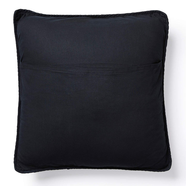 Moonlit Cabin Square Decorative Pillow Black Nature Lodge Cotton Removable Cover - Diamond Home USA
