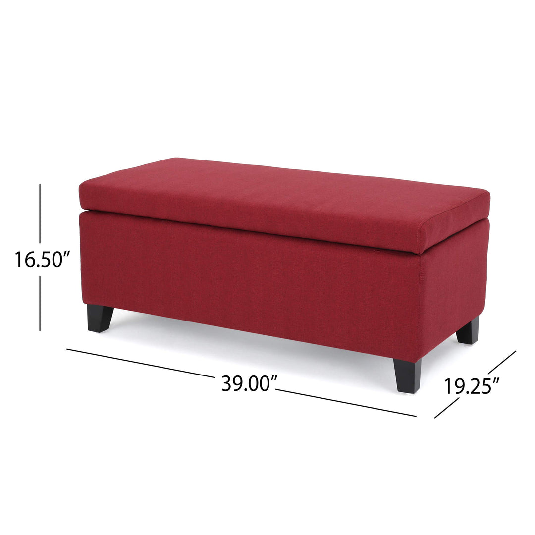 Christopher Knight Home Breanna Fabric Storage Ottoman Dark
