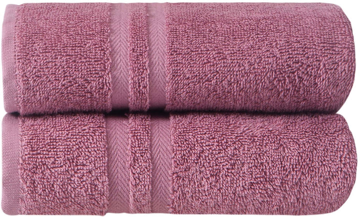 Ozan Premium Home Sienna Collection Absorbent Soft Turkish Cotton Hand Towels Dusty Rose - Diamond Home USA