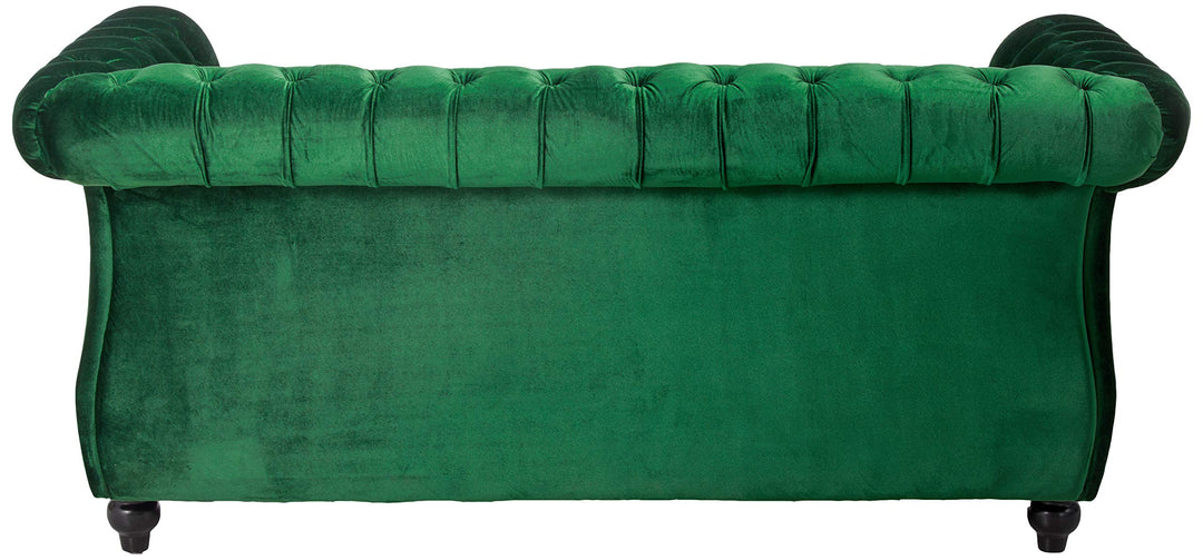 Christopher Knight Home Karen Traditional Chesterfield Loveseat Sofa Emerald and - Diamond Home USA