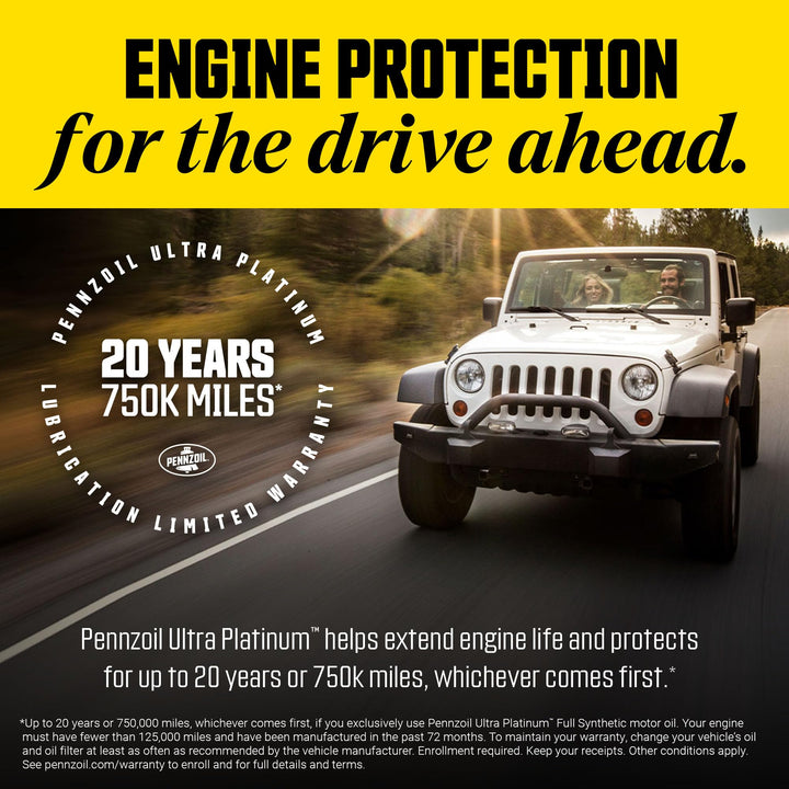 Pennzoil Ultra Platinum Full Synthetic 10W-30 Motor Oil (1-Quart Single Pack) - Diamond Home USA