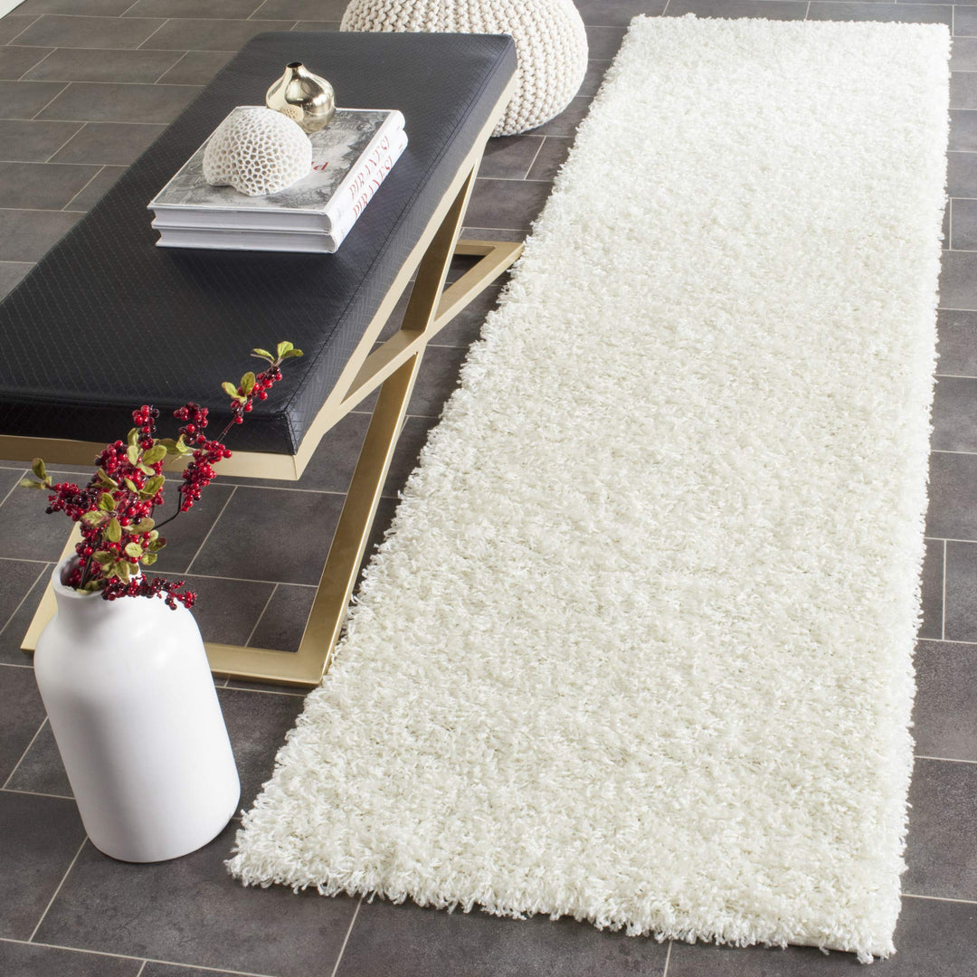 SAFAVIEH Athens Shag Collection Runner Rug - 2'3" x 8' Beige Non-Shedding & Easy - Diamond Home USA