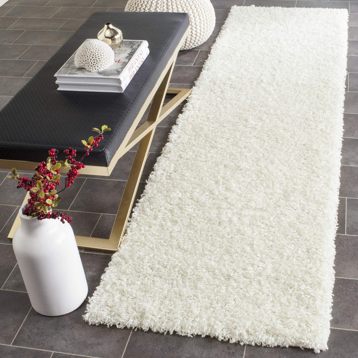 SAFAVIEH Athens Shag Collection Runner Rug - 2'3" x 8' Beige Non-Shedding & Easy - Diamond Home USA