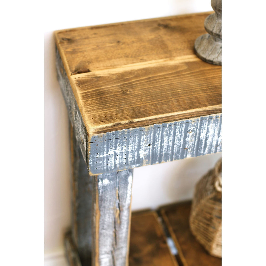 Gray Combo 36" Console Table Grey armhouse Rectangular Reclaimed Wood Natural - Diamond Home USA