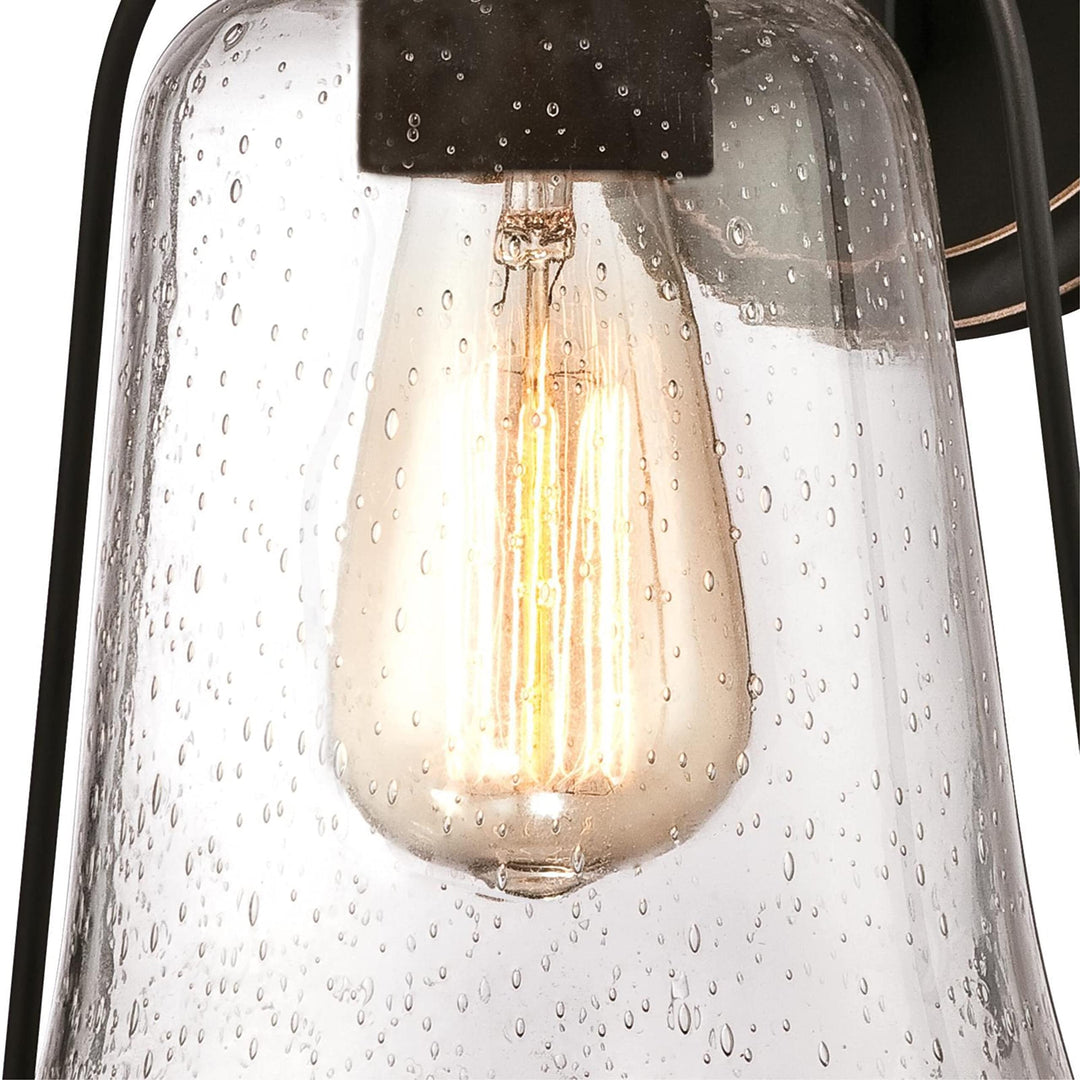 One-light Outdoor Wall Fixture Oil Rubbed Bronze Finish with Highlights and - Diamond Home USA