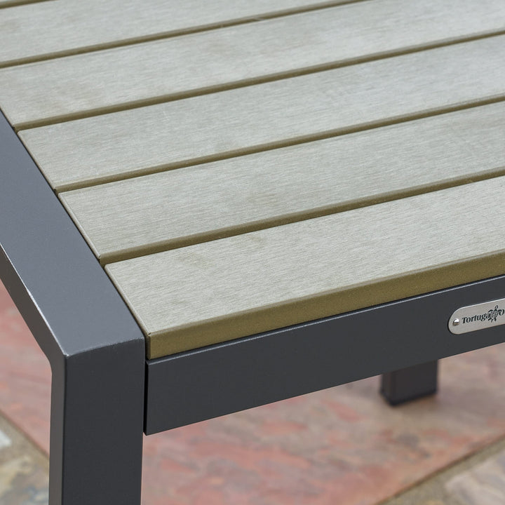 Tortuga Outdoor Lakeview Side Patio Table Charcoal - Diamond Home USA