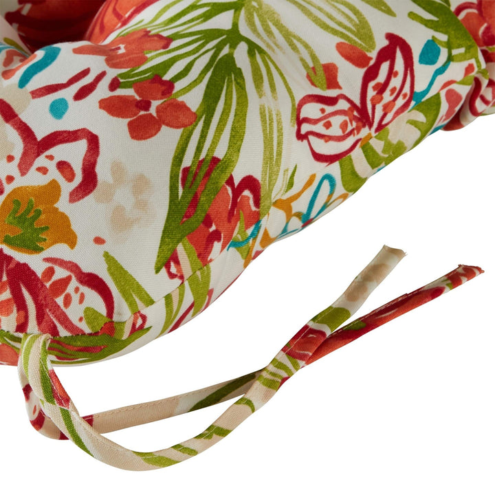Floral 20-inch Outdoor Dining Seat Cushion Multi Color Casual Transitional - Diamond Home USA