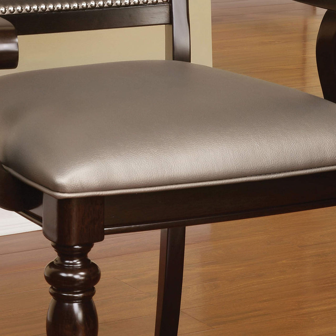 Furniture of America Harllington Leatherette Arm Chair (Set of 2) - 25" W X 25 Grey - Diamond Home USA