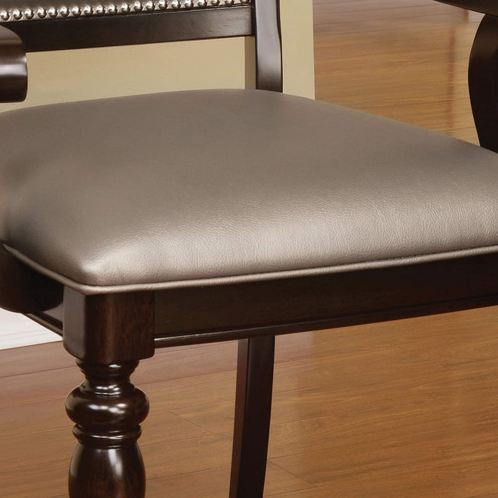 Furniture of America Harllington Leatherette Arm Chair (Set of 2) - 25" W X 25 Grey - Diamond Home USA