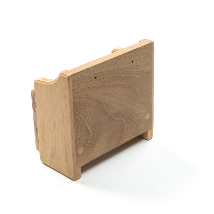 Teak Wall Mount Compass Rack 4-1/4" W X 4-1/8" H 2-1/4" D Brown Mounted - Diamond Home USA