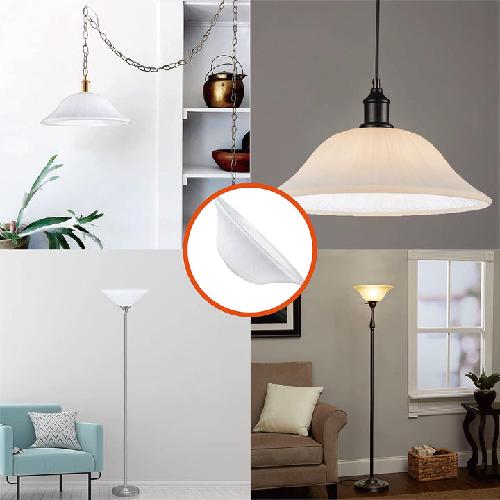 Aspen Creative Amber 23092-01 Transitional Style Replacement Torchiere Glass - Diamond Home USA