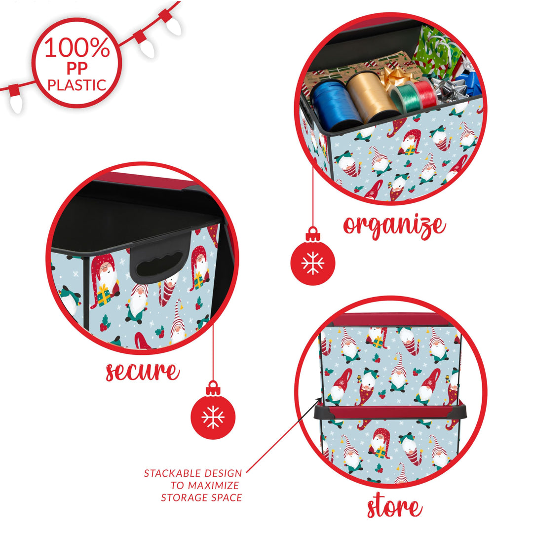 Simplify "Gnome Sweet Gnome Design Storage Bin|Christmas Tote|Holiday Décor - Diamond Home USA