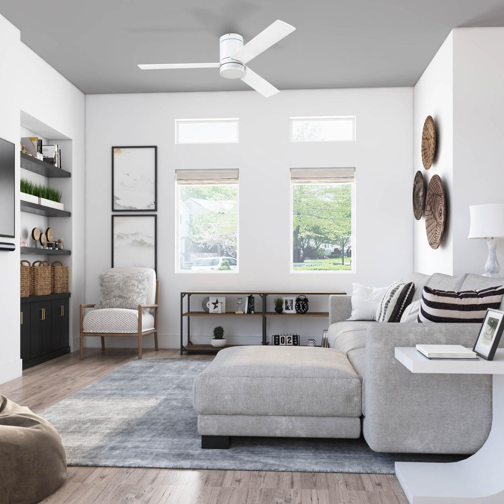 Prominence Home Espy 52 Inch Flush Mount Contemporary Indoor LED Ceiling Fan - Diamond Home USA