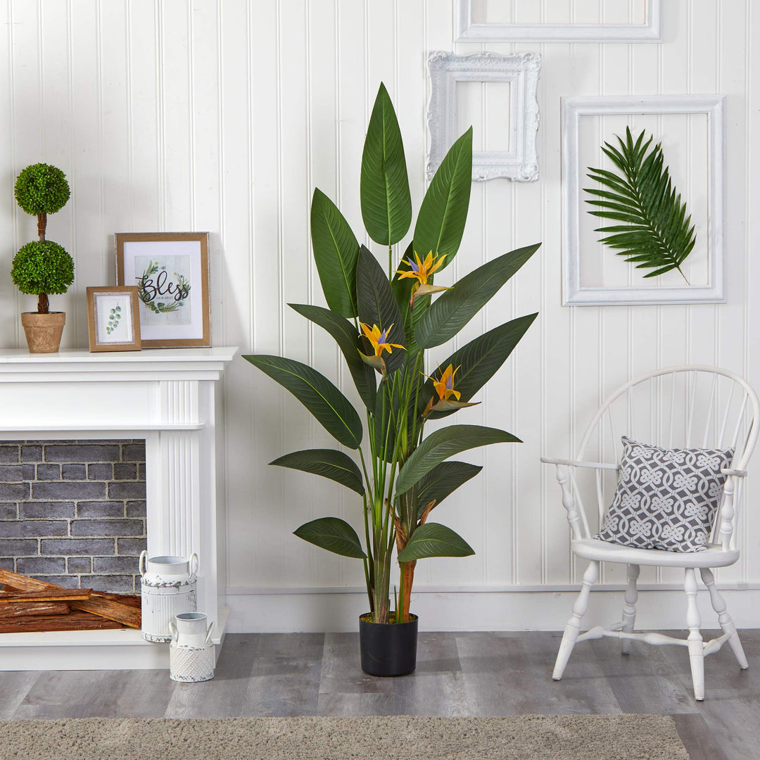 Nearly Natural 6ft. Bird of Paradise Artificial Plant - Diamond Home USA