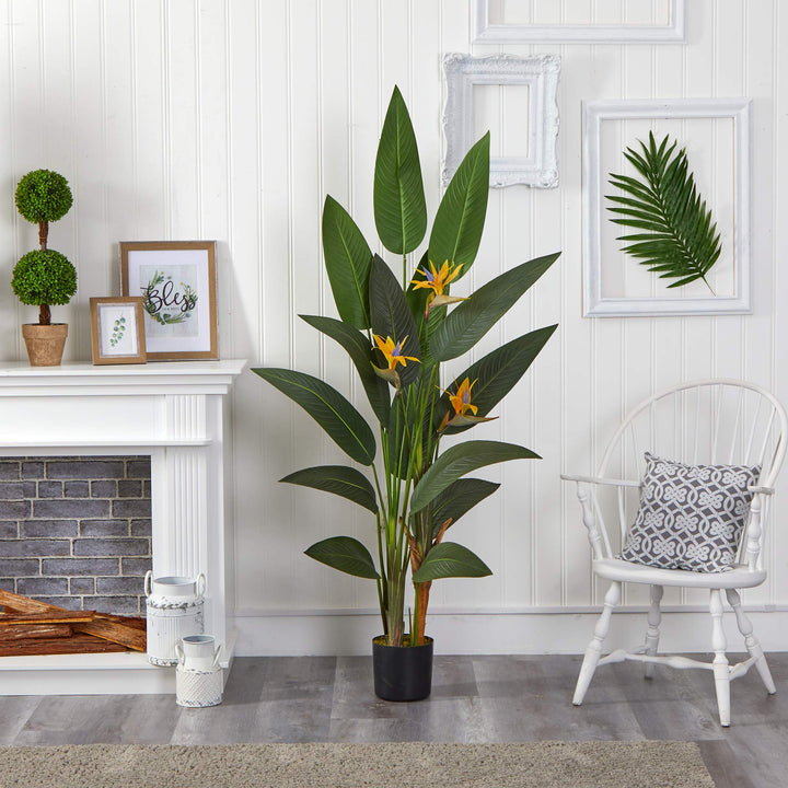 Nearly Natural 6ft. Bird of Paradise Artificial Plant - Diamond Home USA