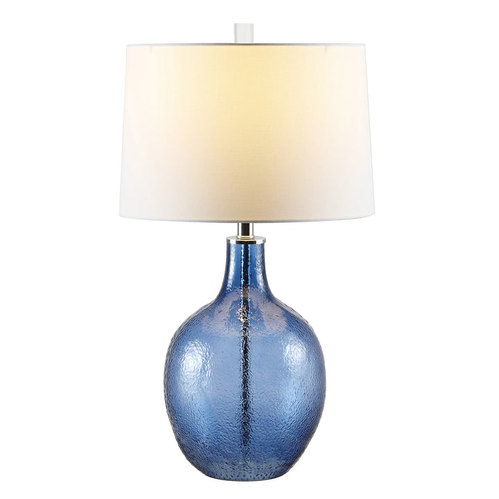 Safavieh Lighting Collection Nadine Blue Glass 26-inch Bedroom Living Room - Diamond Home USA