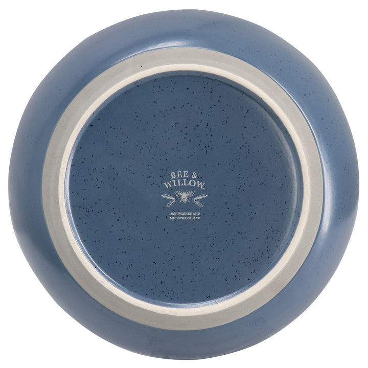 Bee and Willow 2 Piece 10 Inch Round Stoneware Serving Bowl Set in Speckled Blue - Diamond Home USA
