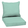 Arden Selections Outdoor Deep Seat Cushion Set 22 x 24 Rain-Proof Fade Resistant 22 W x 24 D in. - Aqua Leala