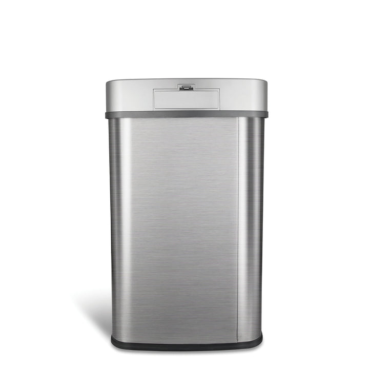NINESTARS DZT-50-28BR Automatic Touchless Motion Sensor Oval Trash Can Black Top - Diamond Home USA