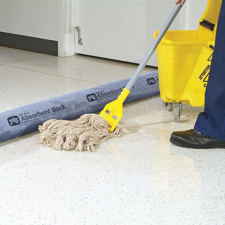 New Pig Blue Absorbent Sock Heavy Sock Forms Barrier & Prevents Spills from - Diamond Home USA