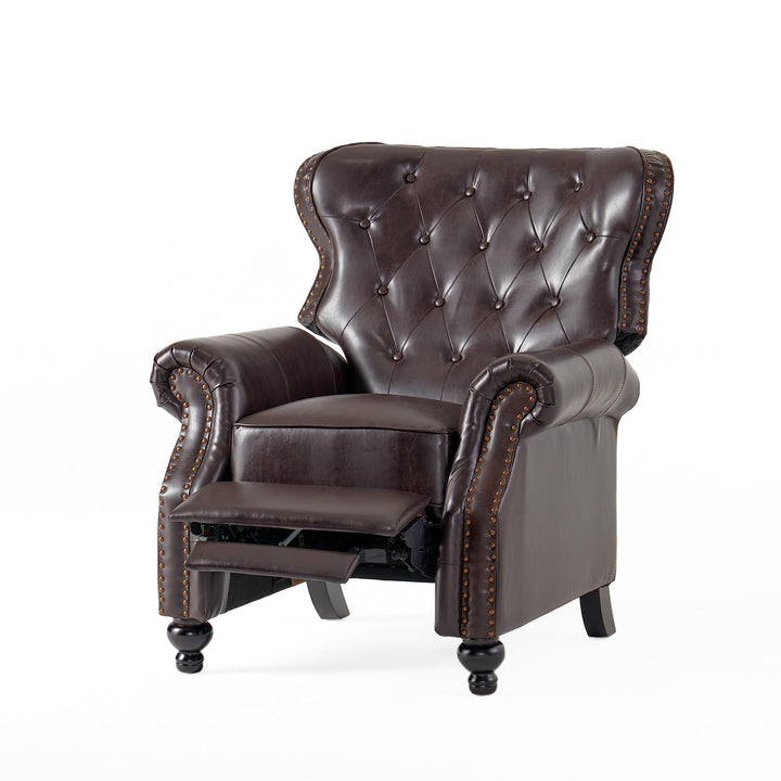 Christopher Knight Home Walder Reconstituted Bycast Leather Recliner Brown - Diamond Home USA