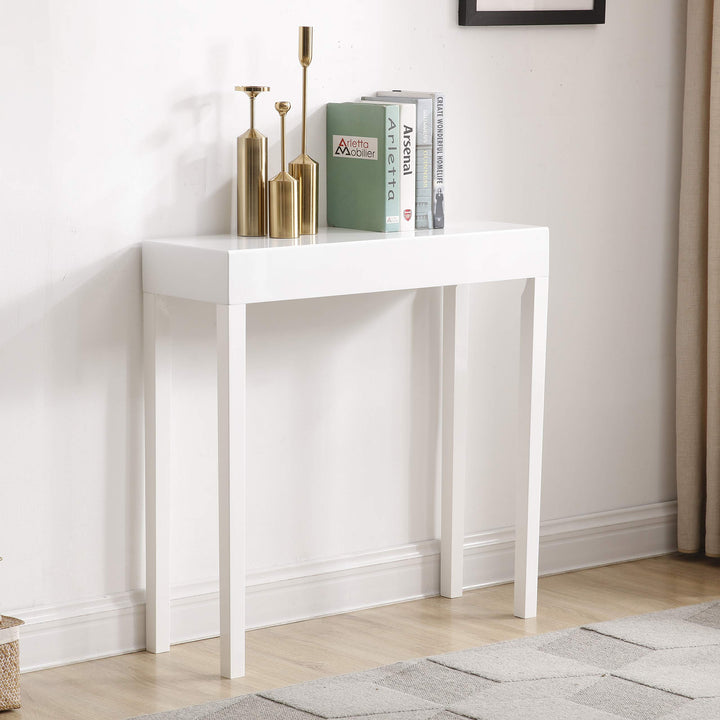 AC Pacific Amy Console Table for Entryway Living Room White - Diamond Home USA