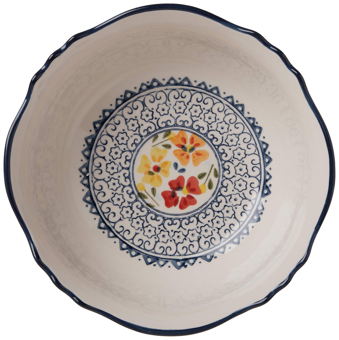 Gibson Elite Hand-Painted Dinnerware Set 2-Piece Serving Bowls Luxembourg - Diamond Home USA