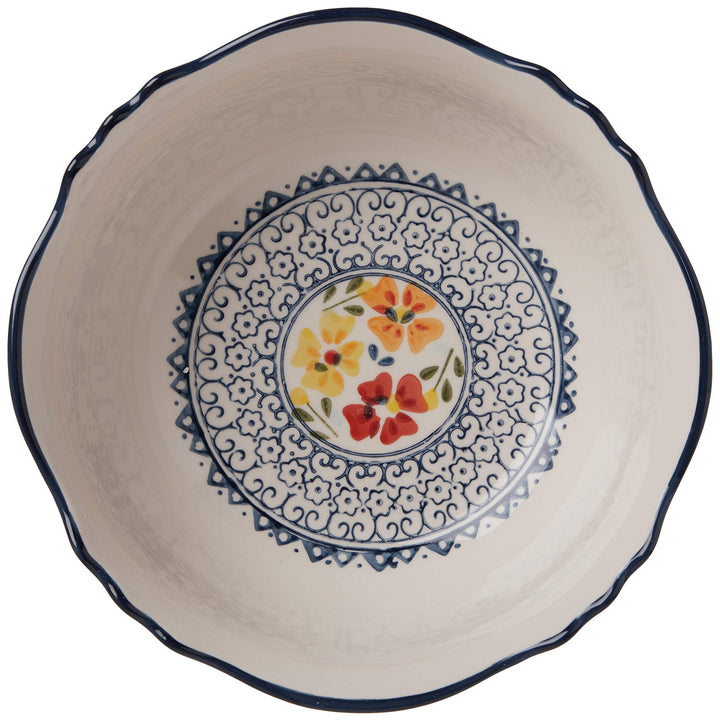 Gibson Elite Hand-Painted Dinnerware Set 2-Piece Serving Bowls Luxembourg - Diamond Home USA