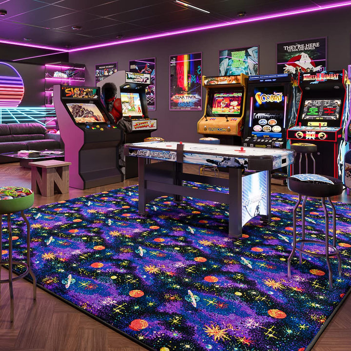 Joy Carpets Fluorescent Space Explorer Area Rug