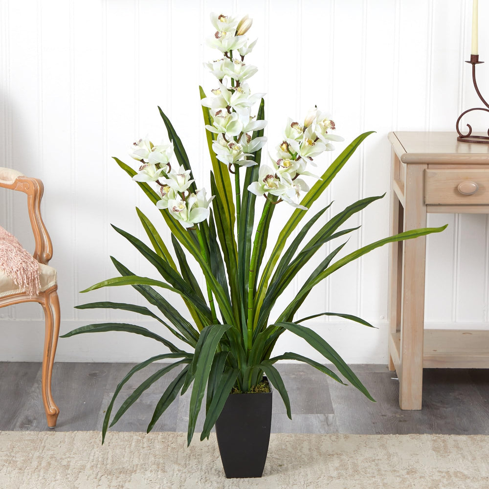 Nearly Natural 45in. Cymbidium Orchid Artificial Plant - Diamond Home USA