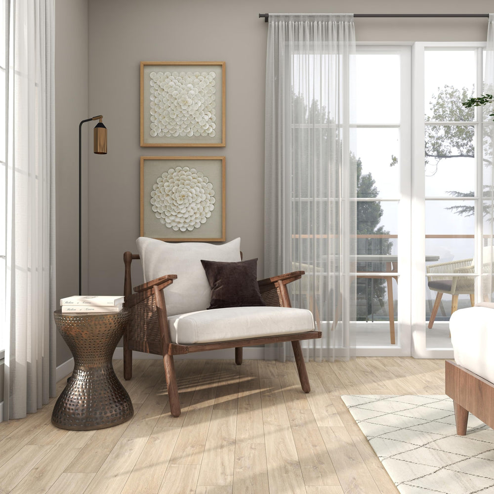 Bronze Metal Hammered Accent Table with Hourglass Shape Brown Industrial Iron - Diamond Home USA