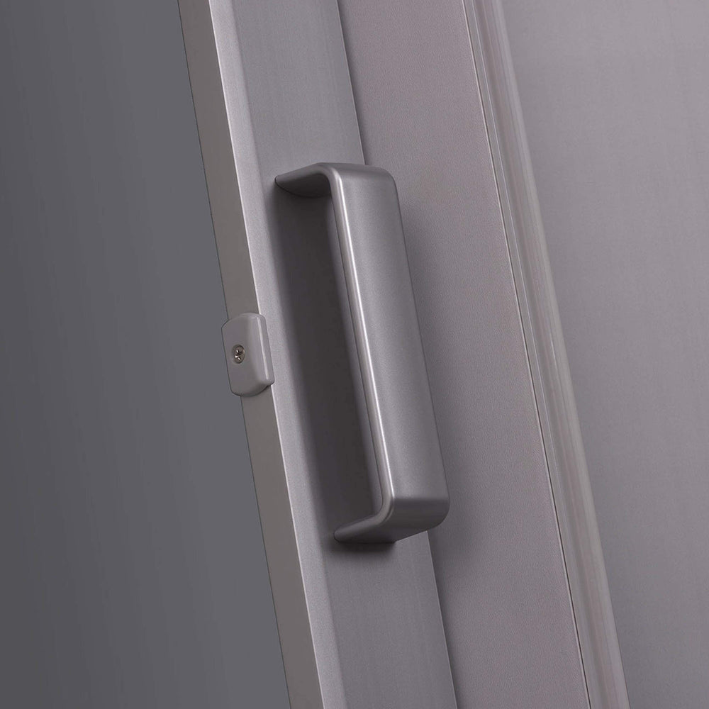 48" w X 96" h Satin Silver Folding Door Accordion Plastic Includes Hardware - Diamond Home USA